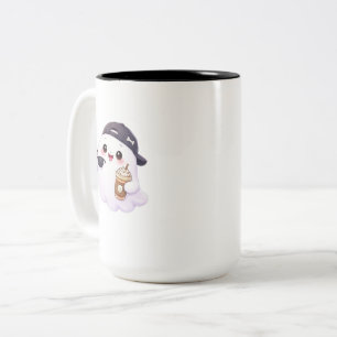 2 Couleurs Tasse de café Halloween avec un joli fantôme Gi