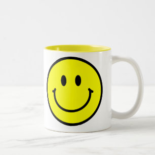 2 Couleurs Tasse de café heureuse de visage