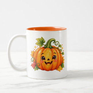 2 Couleurs Tasse de café mignonne citrouille d'Halloween | Au
