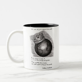 2 Couleurs tasse de café noire et blanche avec la citation et