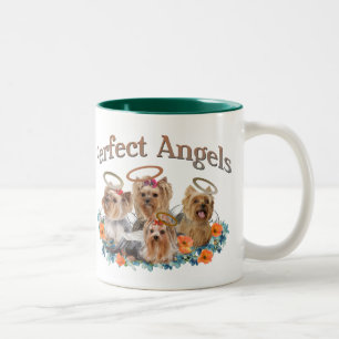 2 Couleurs Tasse de café parfaite de 4 anges de Yorkie
