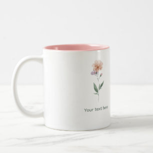 2 Couleurs Tasse de café personnalisée aquarelle