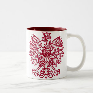 2 Couleurs Tasse de café polonaise de crête d'Eagle