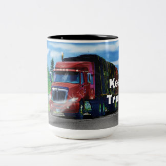 2 COULEURS TASSE DE CAFÉ ROUGE DE CAMION DE GRANDE