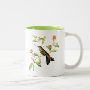 2 Couleurs tasse de café sauvage d'oiseau de colibri