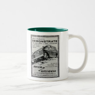 2 Couleurs Tasse de café trapézoïdale d'annonce de Rover
