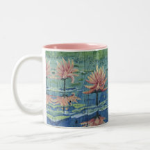 Tasse de café tropicale faite sur commande de lis