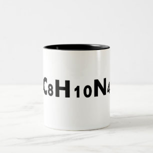 2 Couleurs tasse d'e=caffeine