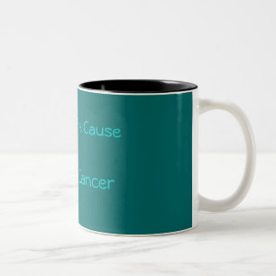 2 Couleurs Tasse de Cancer ovarien - customisée