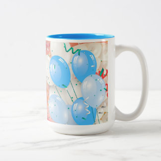 2 Couleurs Tasse de célébration avec ballons d'anniversaire