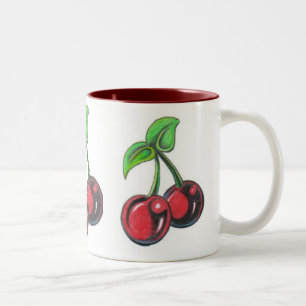 2 Couleurs tasse de cerise
