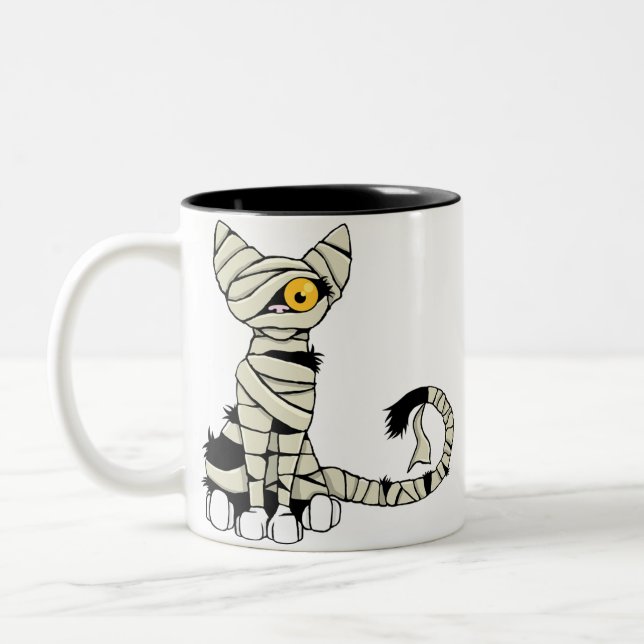 2 Couleurs Tasse de chat de maman de Halloween (Gauche)