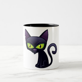 2 Couleurs Tasse de chat noir