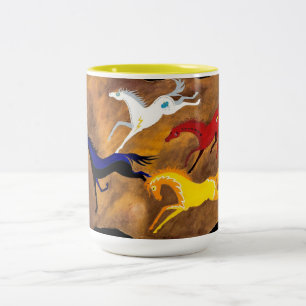 2 Couleurs Tasse de chevaux de médecine