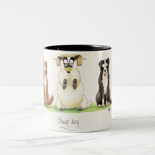 2 Couleurs Tasse "de chien de moutons" (Centre)