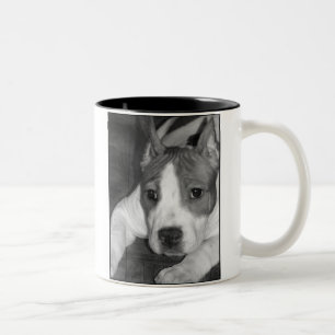 2 Couleurs Tasse de chiot de Pitbull