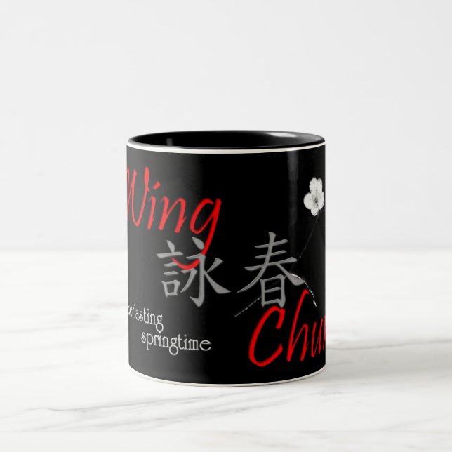 2 Couleurs tasse de Chun d'aile de 詠春 - rouge (Centre)