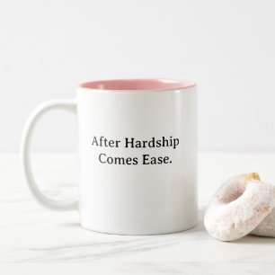 2 Couleurs tasse de citation après difficulté vient la facili