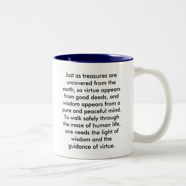 2 Couleurs Tasse de citation de Bouddha (Droit)