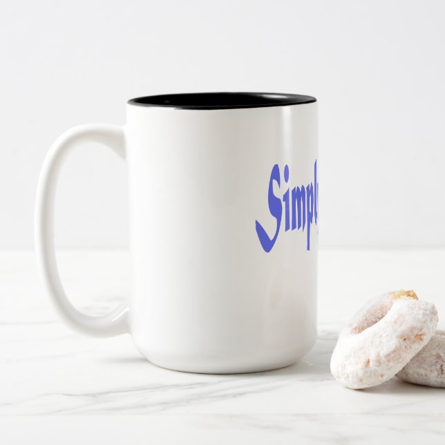 2 Couleurs Tasse de citation simplement puissante (Avec donut)