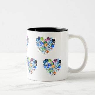 2 Couleurs Tasse de coeur de Cryptocurrency