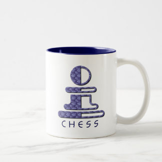 2 Couleurs Tasse de conception de gage d'échecs