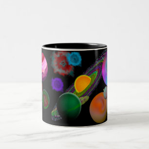 2 Couleurs Tasse de conception de système solaire