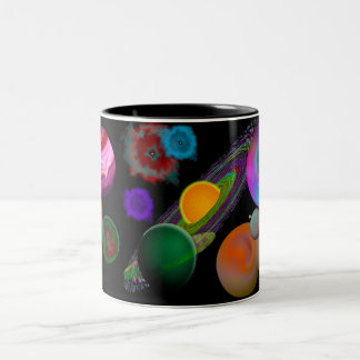 2 Couleurs Tasse de conception de système solaire