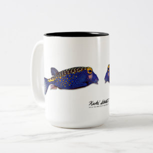 2 Couleurs Tasse de coquine tachetée, meléagris d'ostracion