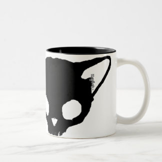 2 Couleurs Tasse de crâne de chat noir de Kuginh™