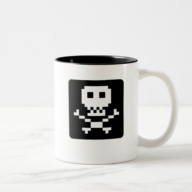 2 Couleurs Tasse de crâne de Pixl (Droit)