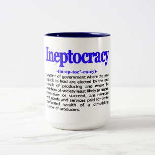 2 Couleurs Tasse de définition d'Ineptocracy