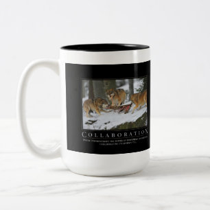 2 Couleurs Tasse de Demotivational de collaboration