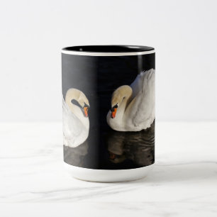 2 Couleurs Tasse de deux cygnes