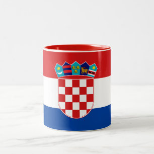 2 Couleurs Tasse de drapeau de la Croatie