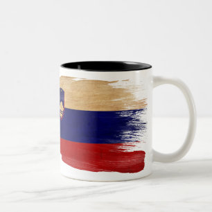 2 Couleurs Tasse de drapeau de la Slovénie