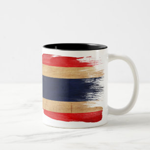 2 Couleurs Tasse de drapeau de la Thaïlande