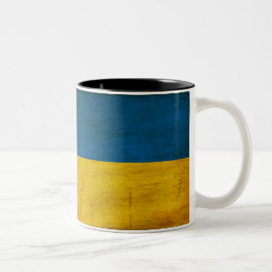 2 Couleurs Tasse de drapeau de l'Ukraine