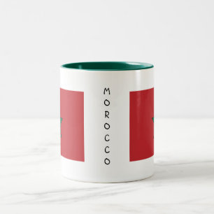2 Couleurs Tasse de drapeau du Maroc