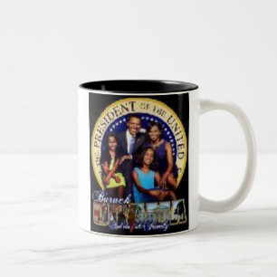 2 Couleurs Tasse de famille d'Obama
