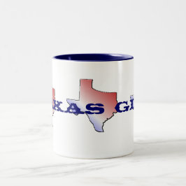 2 Couleurs Tasse de fille du Texas