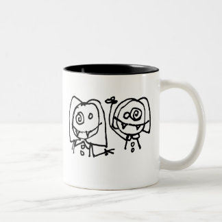 2 Couleurs Tasse de filles de Twitarded