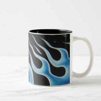 2 Couleurs Tasse de flammes bleues
