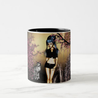 2 Couleurs Tasse de fleurs de cerisier