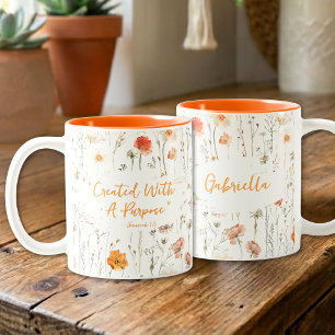 2 Couleurs Tasse de foi inspirante créée avec un but