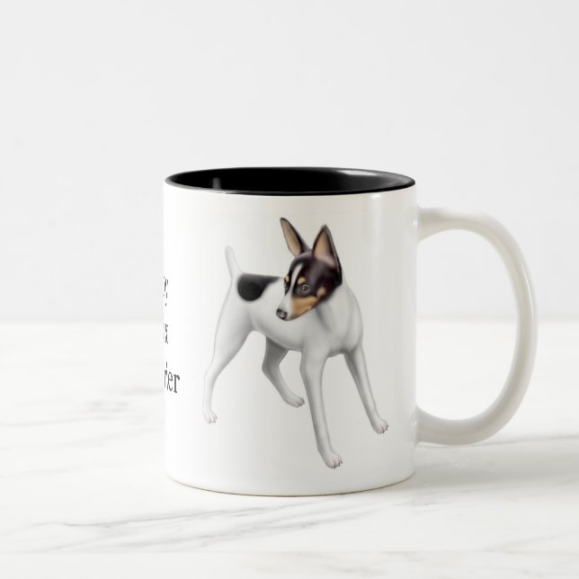 2 Couleurs Tasse de Fox Terrier de jouet (Droit)