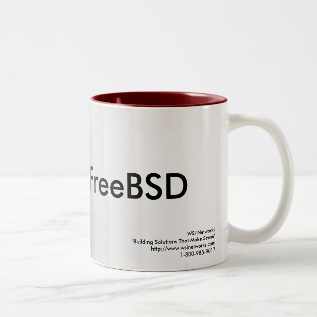 2 Couleurs Tasse de FreeBSD (Droit)