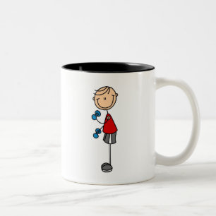 2 Couleurs Tasse de garçon faisant de l'exercice