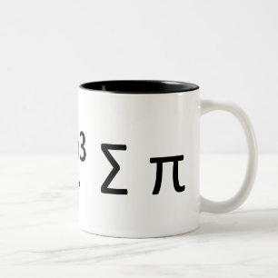 2 Couleurs Tasse de geek de maths : i 8 sommes pi