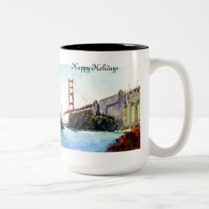 2 Couleurs Tasse de golden gate bridge
